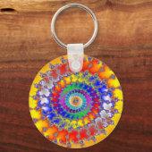 Psychedelisches Fraktal Schlüsselanhänger (Rückseite)