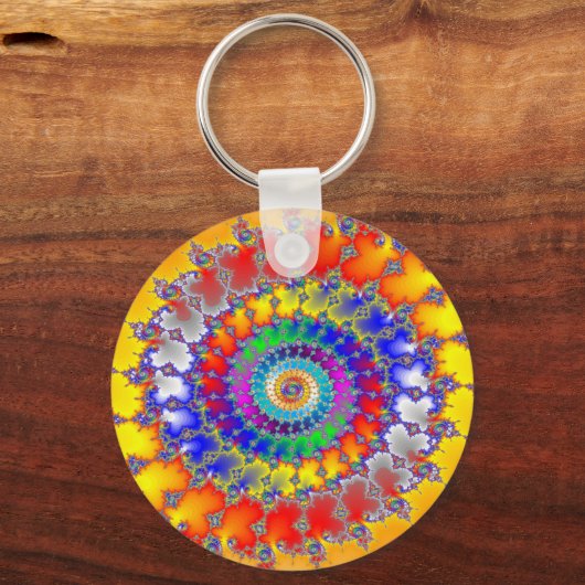 Psychedelisches Fraktal Schlüsselanhänger (Rückseite)