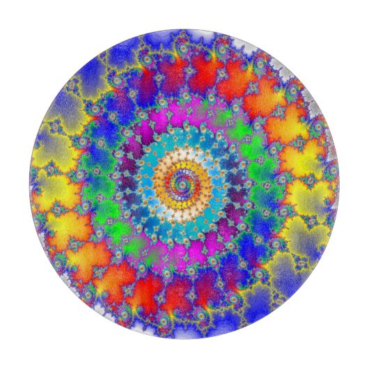 Psychedelisches Fraktal Schneidebrett (Vorderseite)