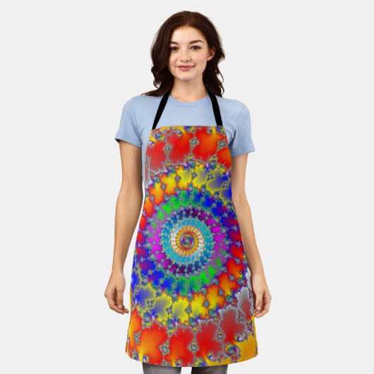 Psychedelisches Fraktal Schürze (Getragen)