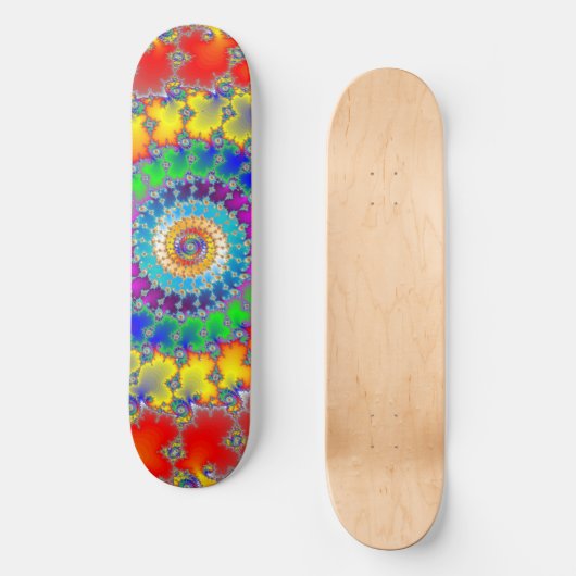 Psychedelisches Fraktal Skateboard (Vorderseite)