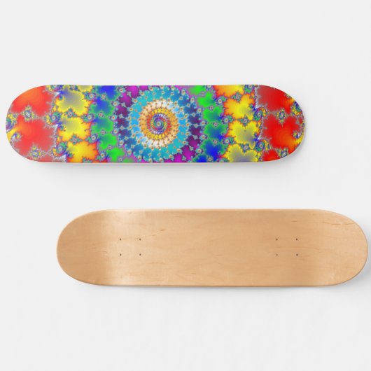 Psychedelisches Fraktal Skateboard (Horizontal)