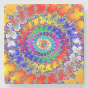 Psychedelisches Fraktal Steinuntersetzer