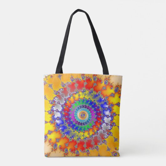 Psychedelisches Fraktal Tasche (Rückseite)