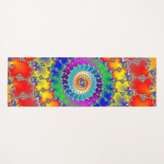 Psychedelisches Fraktal Yogamatte (Vorderseite (Horizontal))