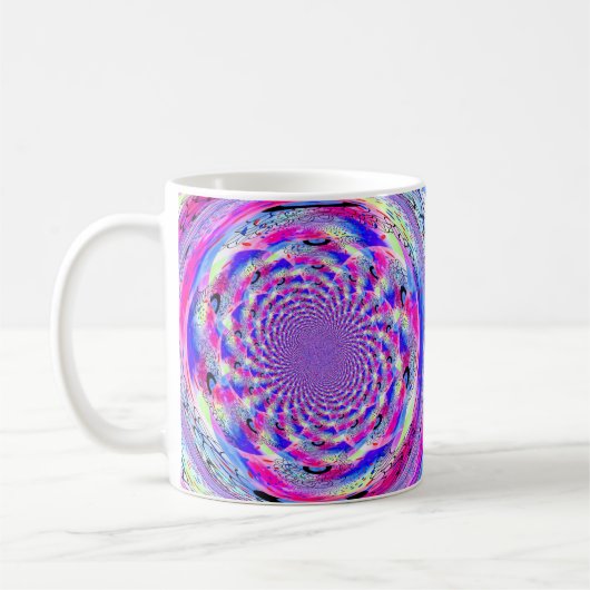 Psychedelisches Fraktaldesign Kaffeetasse (Links)