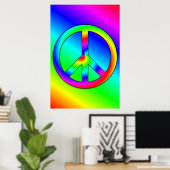 Psychedelisches Friedensposter Poster (Heimbüro)