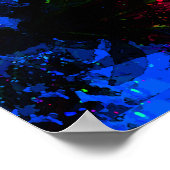 Psychedelisches Friedensschildkrötenposter Poster (Ecke)