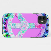 Psychedelisches Friedenszeichen Abstract Case-Mate iPhone Hülle (Rückseite (Horizontal))