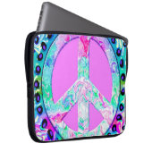 Psychedelisches Friedenszeichen Abstract Laptopschutzhülle (Vorne Rechts)