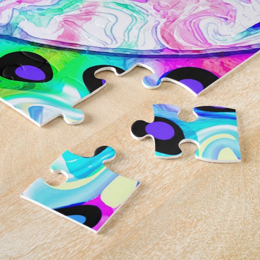Psychedelisches Friedenszeichen Abstract Puzzle (Seite)