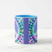 Psychedelisches Friedenszeichen Abstract Tasse (Zentrum)