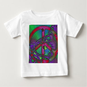 psychedelisches Friedenszeichen Baby T-shirt
