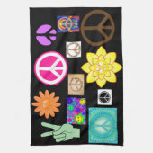 Psychedelisches Friedenszeichen Handtuch (Vertikal)