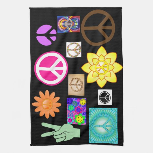Psychedelisches Friedenszeichen Handtuch (Vertikal)