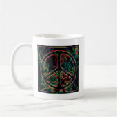psychedelisches Friedenszeichen Kaffeetasse (Links)