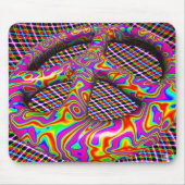 Psychedelisches Friedenszeichen Mousepad (Vorne)