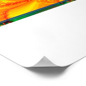 Psychedelisches Friedenszeichen-Poster Poster (Ecke)