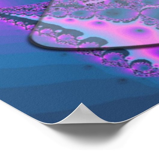 Psychedelisches Friedenszeichen-Poster Poster (Ecke)