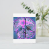 psychedelisches Friedenszeichen Postkarte (Stehend Vorderseite)