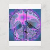 psychedelisches Friedenszeichen Postkarte (Vorderseite)