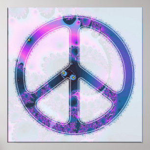 psychedelisches Friedenszeichenplakat Poster