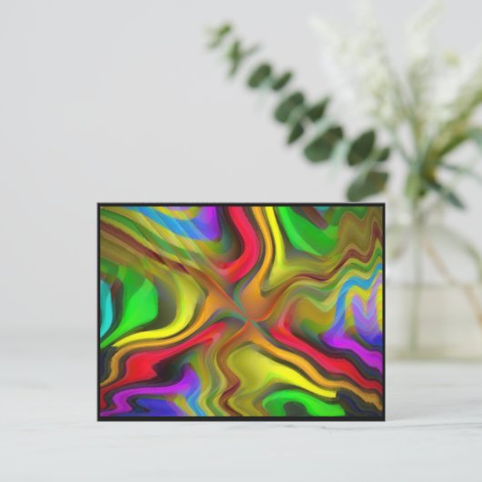 Psychedelisches Frühstück Postkarte (Stehend Vorderseite)