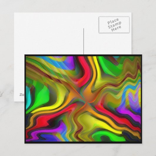 Psychedelisches Frühstück Postkarte (Vorne/Hinten)