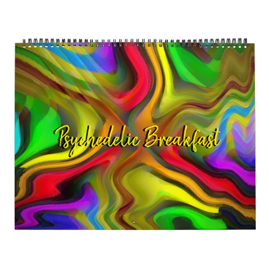 Psychedelisches Frühstück Trippy Abstrakt Art Kalender (Titelbild)