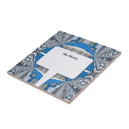 Psychedelisches Fun Fraktal Muster & Text Fliese (Seite)