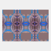 Psychedelisches Fun Fraktal Muster & Text Geschenkpapier Set (Vorderseite 3)