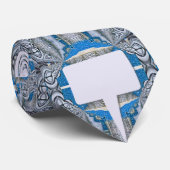 Psychedelisches Fun Fraktal Muster & Text Krawatte (Gerollt)