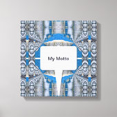 Psychedelisches Fun Fraktal Muster & Text Leinwanddruck (Vorderseite)