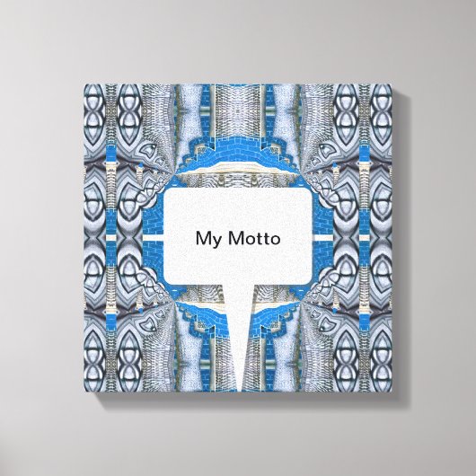 Psychedelisches Fun Fraktal Muster & Text Leinwanddruck (Vorderseite)