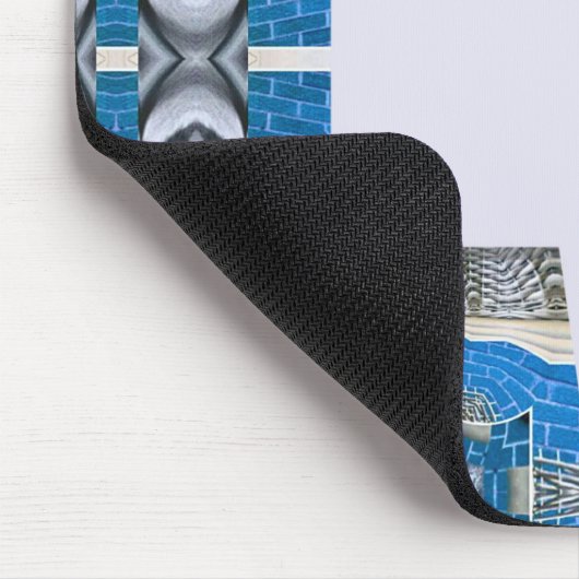 Psychedelisches Fun Fraktal Muster & Text Mousepad (Ecke)