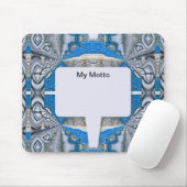 Psychedelisches Fun Fraktal Muster & Text Mousepad (Mit Mouse)