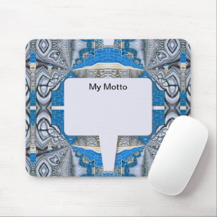 Psychedelisches Fun Fraktal Muster & Text Mousepad