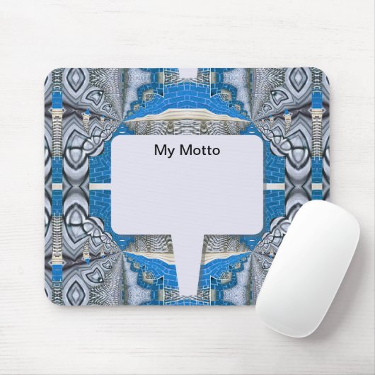 Psychedelisches Fun Fraktal Muster & Text Mousepad (Mit Mouse)