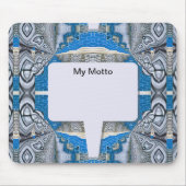 Psychedelisches Fun Fraktal Muster & Text Mousepad (Vorne)