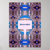 Psychedelisches Fun Fraktal Muster & Text Poster (Vorne)