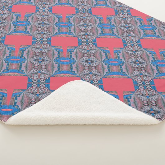 Psychedelisches Fun Fraktal Muster & Text Sherpadecke (3/4)