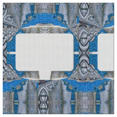 Psychedelisches Fun Fraktal Muster & Text Stoff (Nahaufnahme)