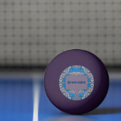 Psychedelisches Fun Fraktal Muster & Text Tischtennisball (Netto)