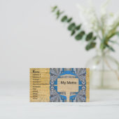 Psychedelisches Fun Fraktal Muster & Text Visitenkarte (Stehend Vorderseite)