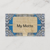 Psychedelisches Fun Fraktal Muster & Text Visitenkarte (Rückseite)