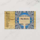 Psychedelisches Fun Fraktal Muster & Text Visitenkarte (Vorderseite)