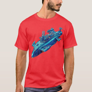 Psychedelisches Futuristisches Style Submarine T-Shirt