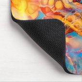 Psychedelisches Gehirn in lebhaften Farben Mousepad (Ecke)