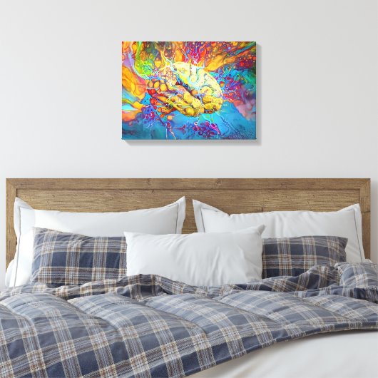 Psychedelisches Gehirn Leinwanddruck (Insitu (Schlafzimmer))