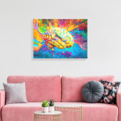 Psychedelisches Gehirn Leinwanddruck (Insitu (Wohnzimmer))